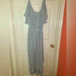 Free People Embroidered Fiona Maxi True Wrap Dress